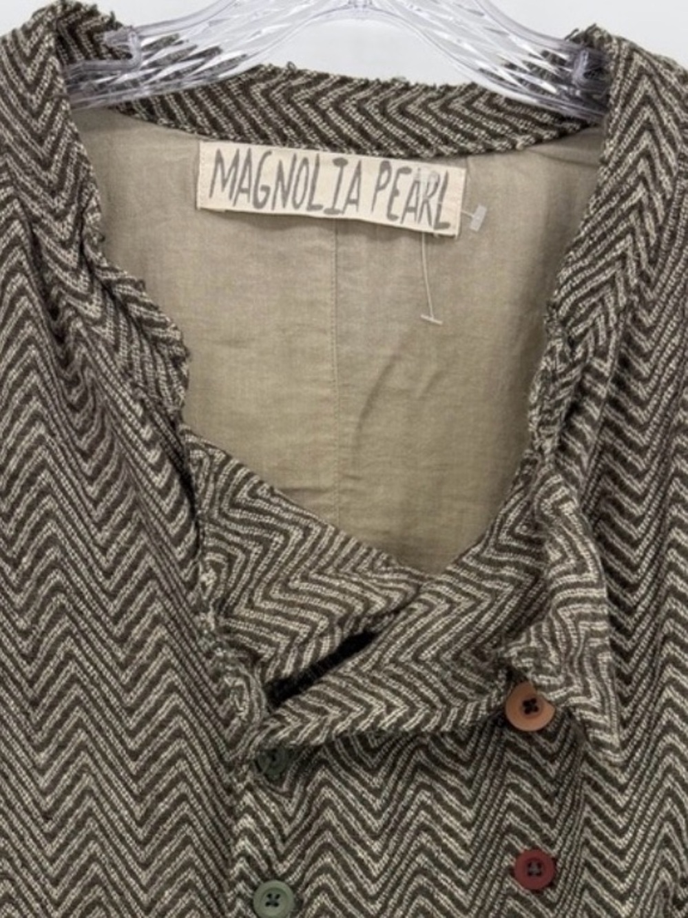 Magnolia Pearl Declan Jacket 472 Mathis Cropped Cotton Brown, OS - Picture 4 of 11